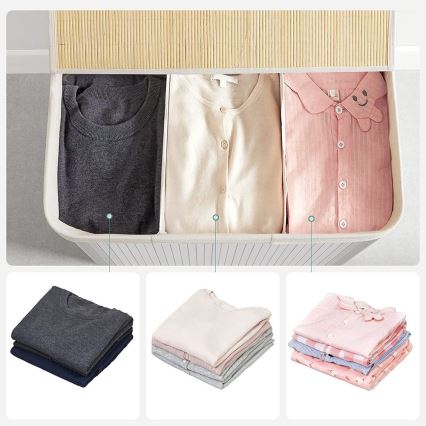 Καλάθι ρούχων GUS, λευκό