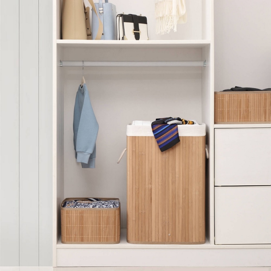 Καλάθι ρούχων GUS καφέ