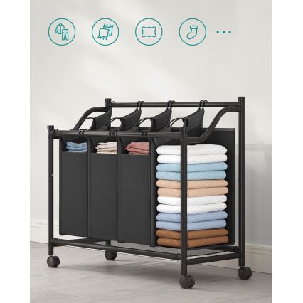 Καλάθι ρούχων LINA μαύρο