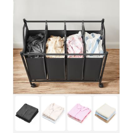Καλάθι ρούχων LINA μαύρο