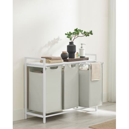 Καλάθι ρούχων REX λευκό