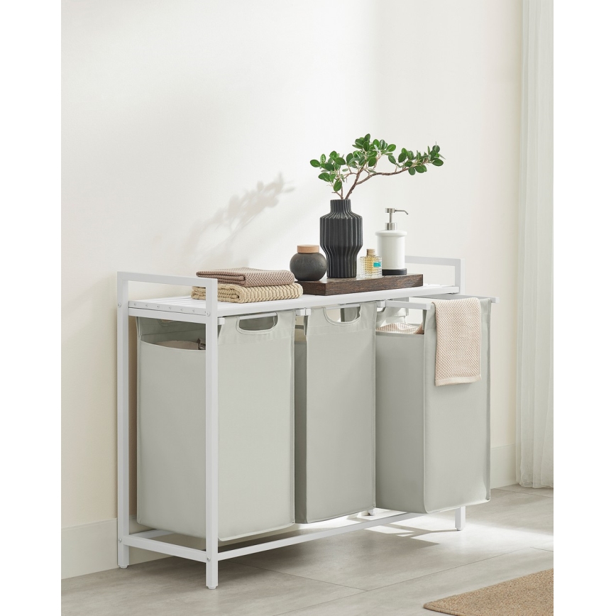 Καλάθι ρούχων REX λευκό