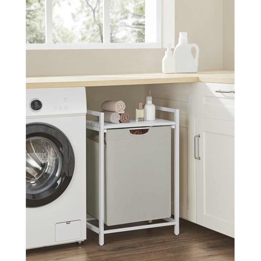 Καλάθι ρούχων REX - λευκό