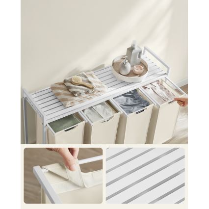 Καλάθι ρούχων REX λευκό