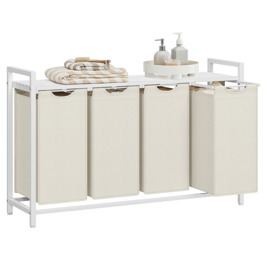 Καλάθι ρούχων REX λευκό