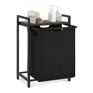 Καλάθι ρούχων REX καφέ/μαύρο