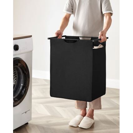 Καλάθι ρούχων REX σε καφέ/μαύρο