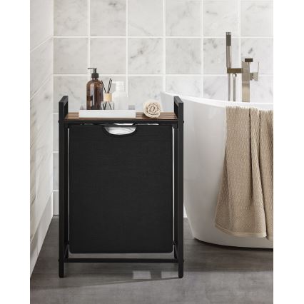 Καλάθι ρούχων REX σε καφέ/μαύρο