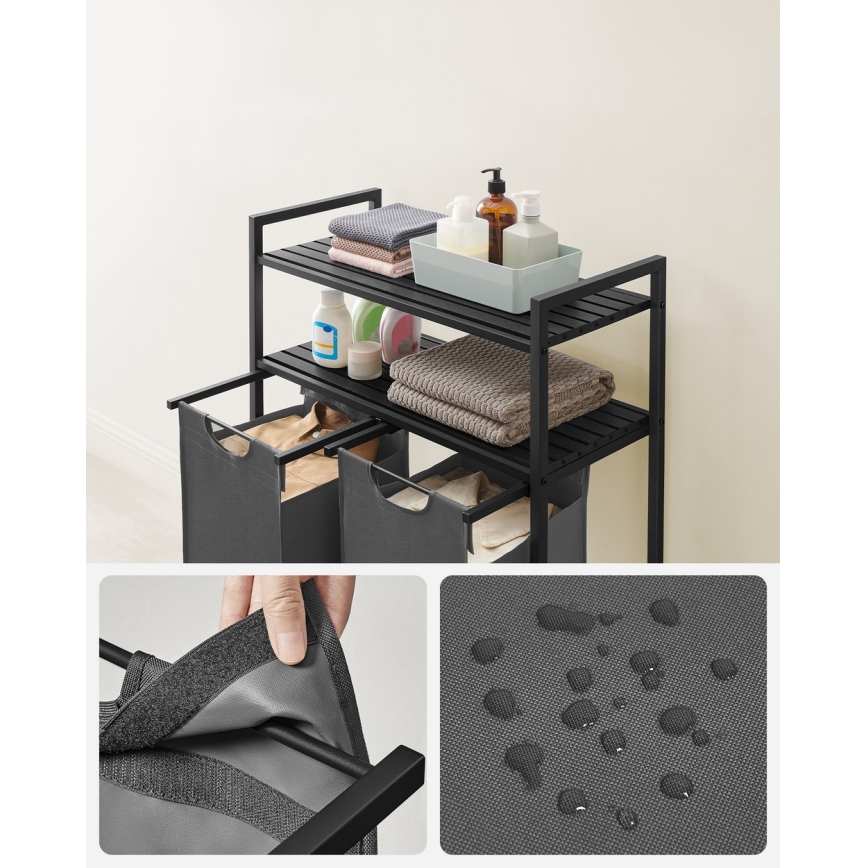 Καλάθι ρούχων REX γκρι