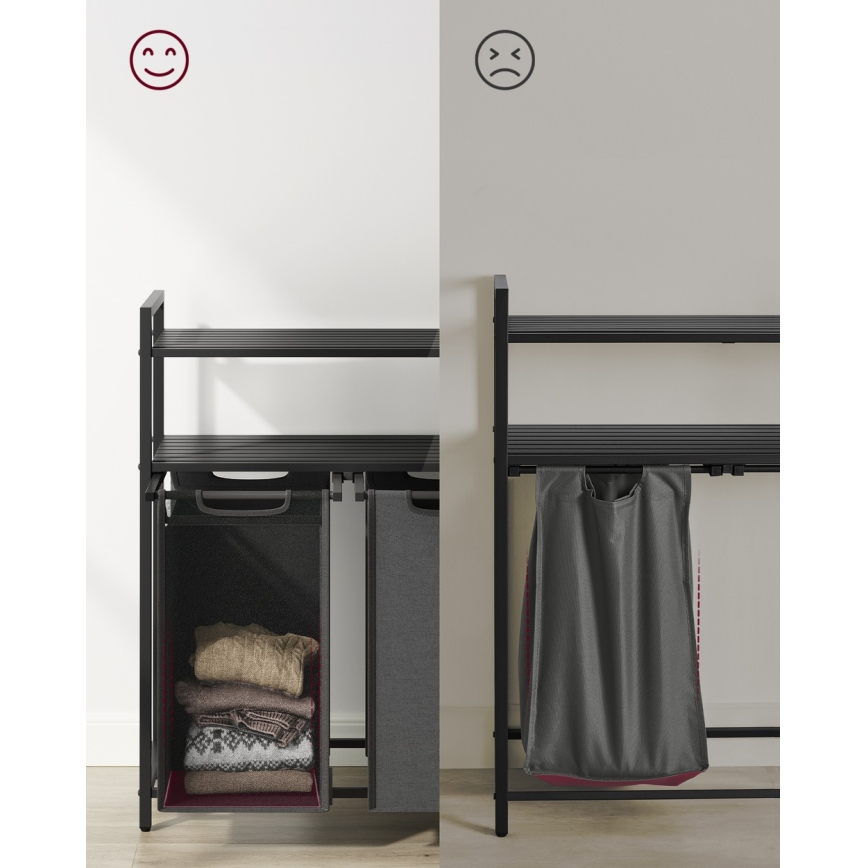 Καλάθι ρούχων REX γκρι