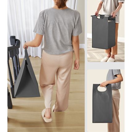 Καλάθι ρούχων REX γκρι