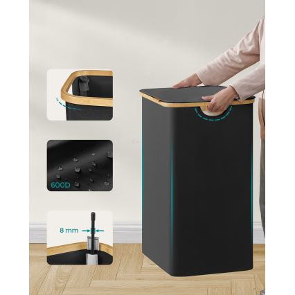 Καλάθι ρούχων TATE μαύρο