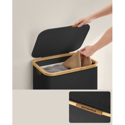 Καλάθι ρούχων TATE μαύρο