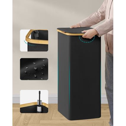 Καλάθι ρούχων TATE μαύρο