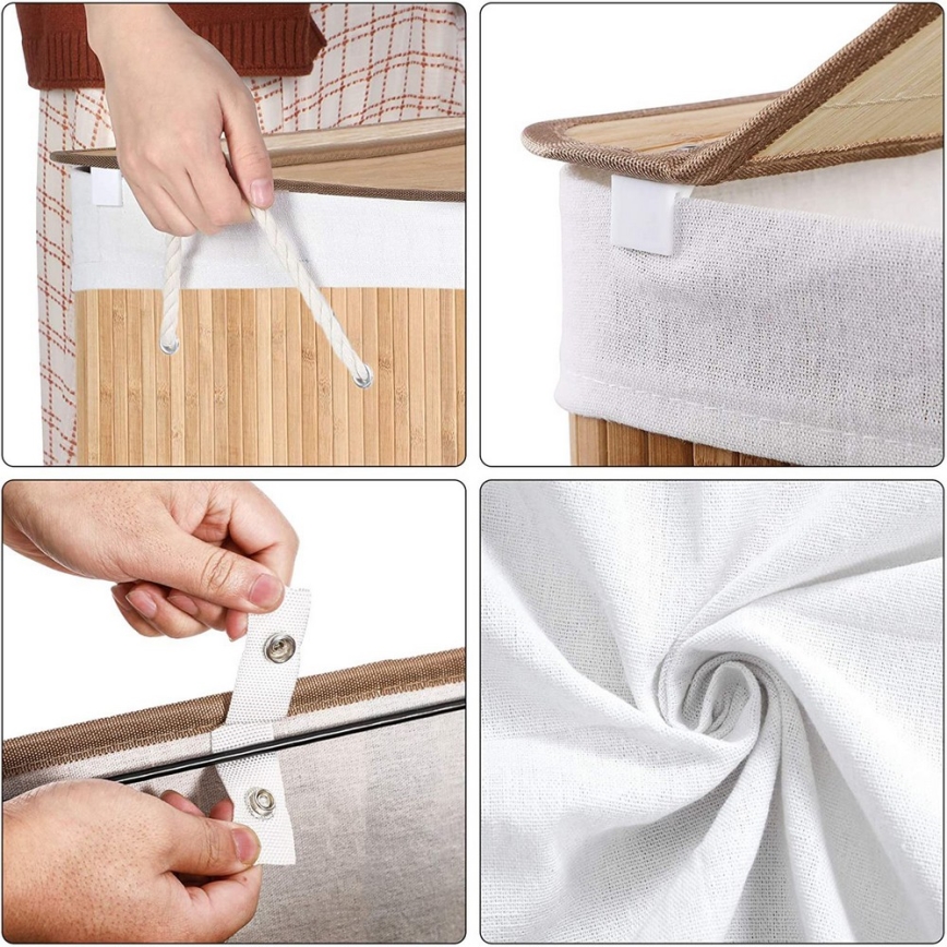 Καλάθι για ρούχα GUS, καφέ