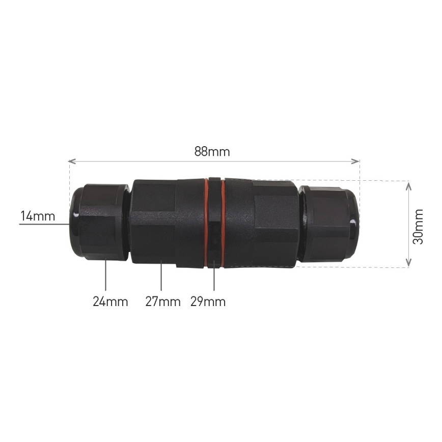 Καλωδιακός σύνδεσμος CWF 250V/16A IP68 3x2,5 mm²