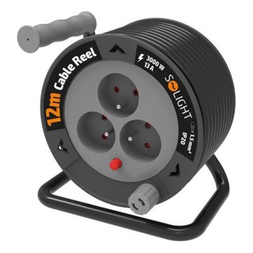 Καλώδιο προέκτασης σε τύμπανο 3 υποδοχών 12 m