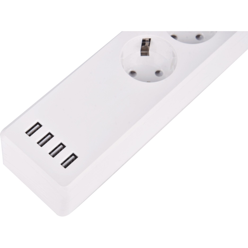 Καλώδιο επέκτασης με διακόπτη 1,8 μ. + 4xUSB/Wi-Fi Tuya SCHUKO