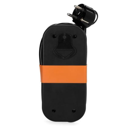 Καλώδιο επέκτασης 2πριζών + 2xUSB 1,4 μ. μαύρο