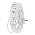 Καλώδιο επέκτασης 3πλό 5μ λευκό