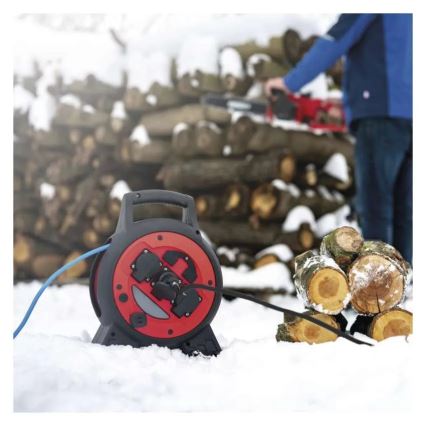 Καλώδιο επέκτασης σε τύμπανο 3x20μ κόκκινο/μαύρο IP44