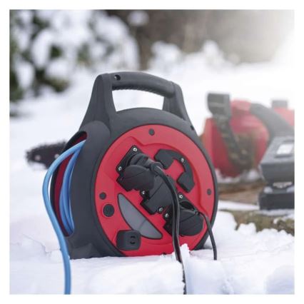 Καλώδιο επέκτασης σε τύμπανο 3x20μ κόκκινο/μαύρο IP44