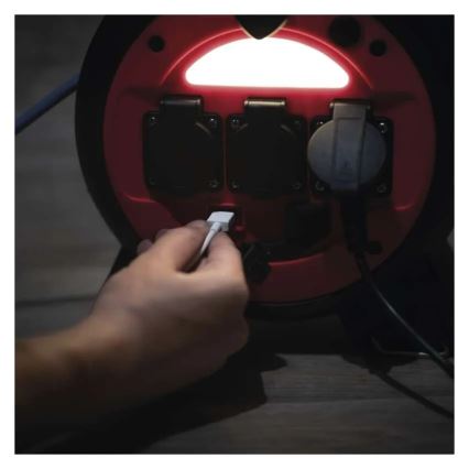 Καλώδιο επέκτασης σε τύμπανο 3x20μ κόκκινο/μαύρο IP44