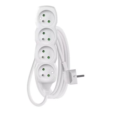 Καλώδιο επέκτασης 4 θέσεων 3μ λευκό
