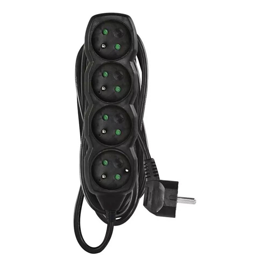 Καλώδιο επέκτασης 4 θέσεων 5μ μαύρο