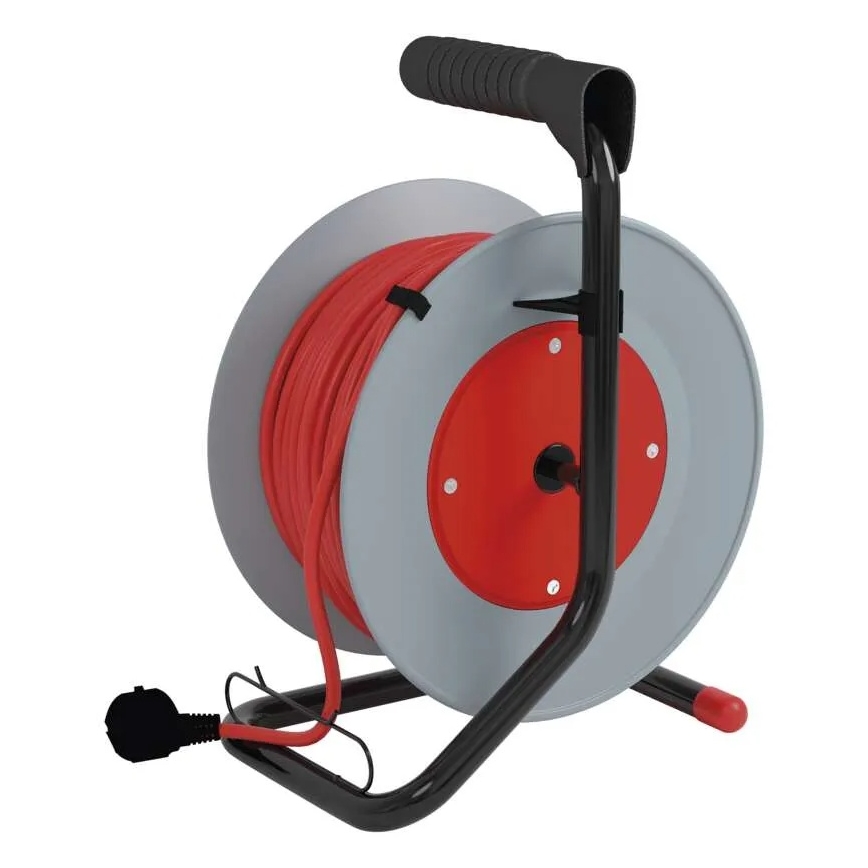 Καλώδιο επέκτασης σε τύμπανο 4 εξόδων 15μ κόκκινο/γκρι