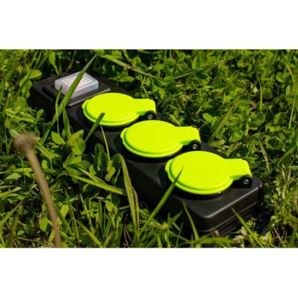 Καλώδιο επέκτασης με διακόπτη, 3 υποδοχές, 20m, IP44