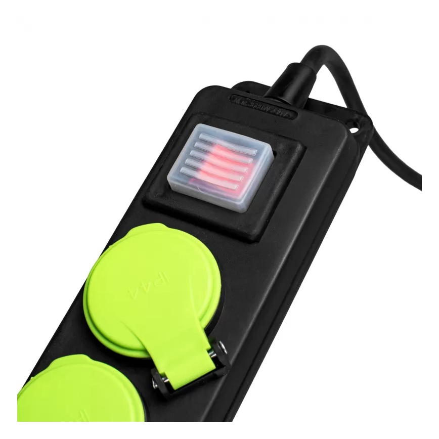 Καλώδιο επέκτασης με διακόπτη, 3 υποδοχές, 3 m, IP44