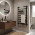 Καλοριφέρ-σκάλα μπάνιου INOX FLAT 163W/230V 77x53 cm ανοξείδωτο/μαύρο