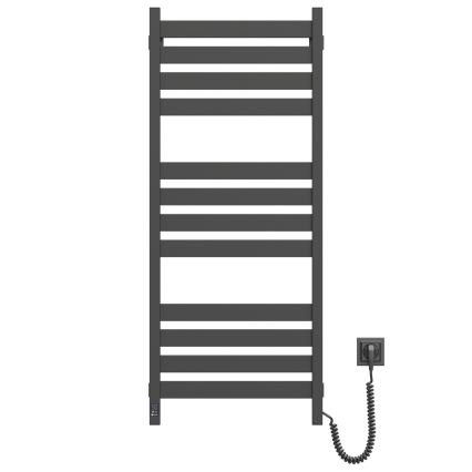 Καλοριφέρ-σκάλα μπάνιου με θερμοστάτη LARGO 256W 120x50 cm, μαύρο, δεξιά σύνδεση