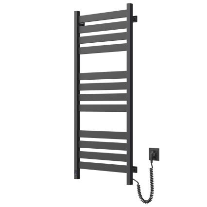 Καλοριφέρ-σκάλα μπάνιου με θερμοστάτη LARGO 256W 120x50 cm, μαύρο, δεξιά σύνδεση