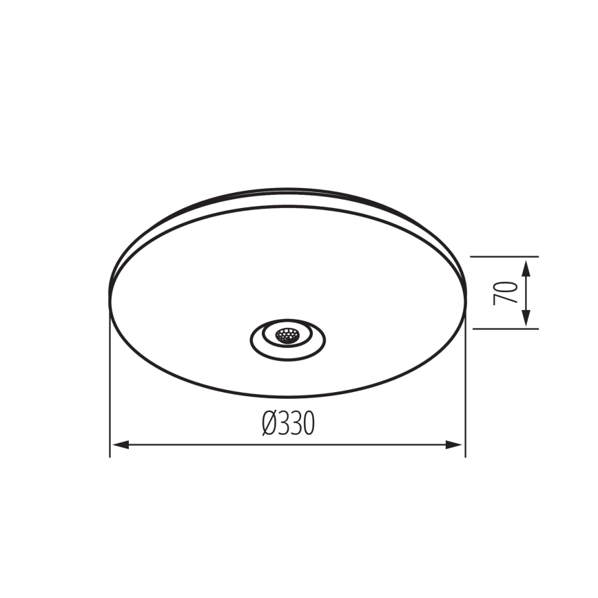 Φωτιστικό οροφής LED με αισθητήρα κίνησης και φωτοκύτταρου FOGLER LED/17W/230V, διάμ. 33 cm