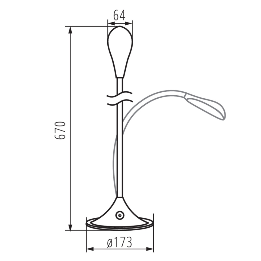 LED Dimming εύκαμπτο Επιτραπέζιο φωτιστικό FRANCO LED/6,8W/230V μαύρο