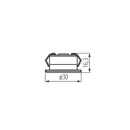 Φωτιστικό χωνευτό LED εξωτερικού χώρου IMBER LED/1W/12V 3000K διάμετρος 3 cm 40 lm IP65 λευκό