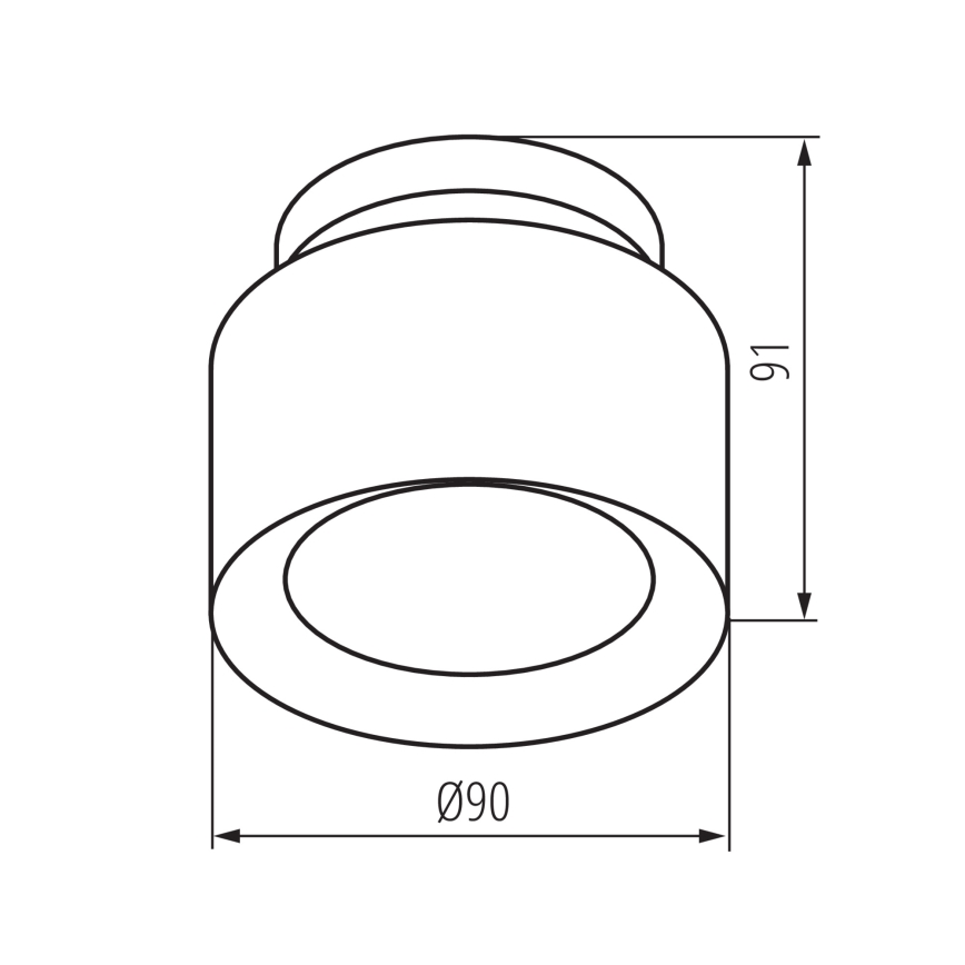 LED σποτ SONOR LED/6W/230V 3000/4000/5700K + LED/1,5W 2200K διάμ. 9 cm μαύρο