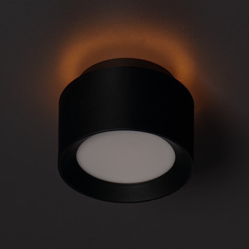 Σποτ οροφής LED SONOR LED/12W/230V 3000/4000/5700K + LED/1,5W 2200K Ø 14 cm μαύρο