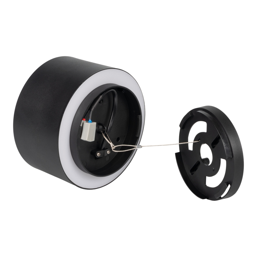 Σποτ οροφής LED SONOR LED/12W/230V 3000/4000/5700K + LED/1,5W 2200K Ø 14 cm μαύρο