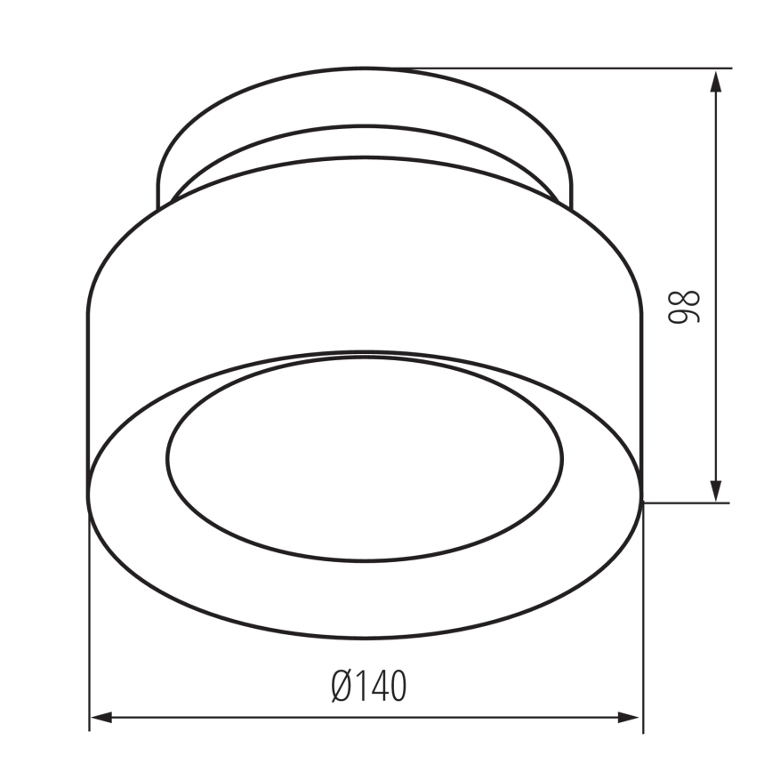 Σποτ οροφής LED SONOR LED/12W/230V 3000/4000/5700K + LED/1,5W 2200K Ø 14 cm μαύρο