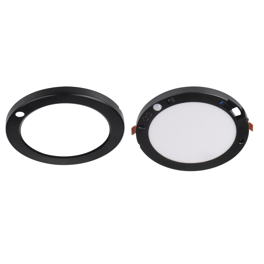 LED Οροφής/ψευδοροφής φωτιστικό με αισθητήρα κίνησης 2 σε 1 ERGA LED/17W/230V 3000/4000/6500K μαύρο