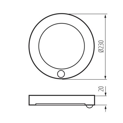 LED Οροφής/ψευδοροφής φωτιστικό με αισθητήρα κίνησης 2 σε 1 ERGA LED/17W/230V 3000/4000/6500K λευκό