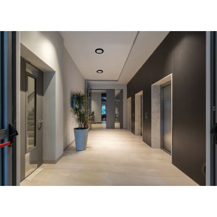 LED φωτιστικό οροφής/ψευδοροφής 2 σε 1 ERGA LED/17W/230V 3000/4000/6500K μαύρο