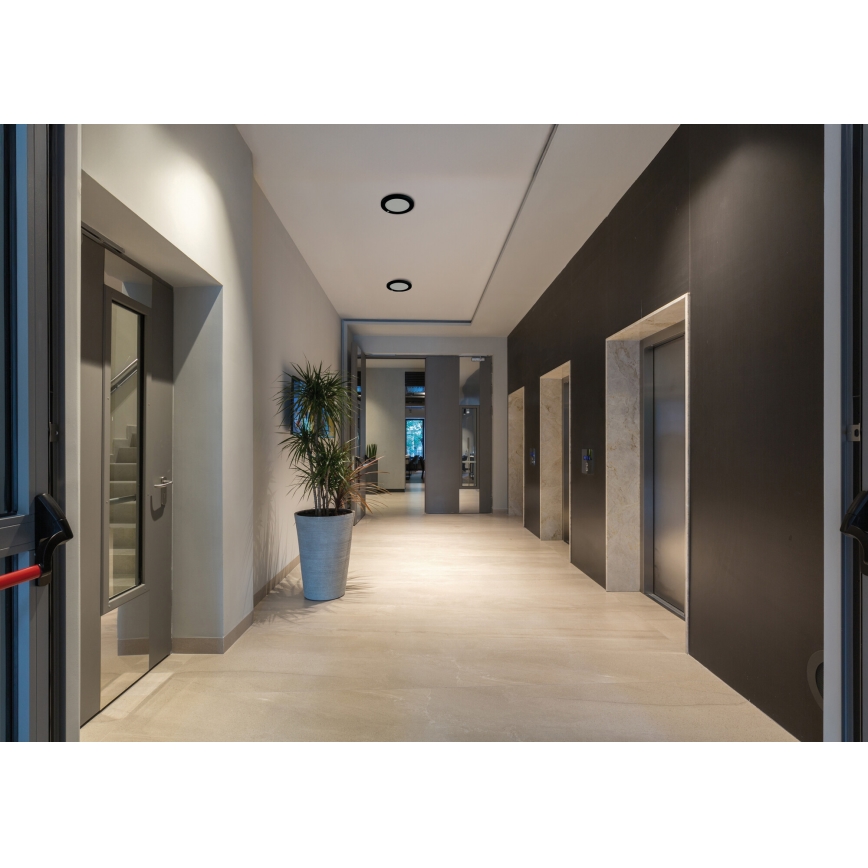 LED φωτιστικό οροφής/ψευδοροφής 2 σε 1 ERGA LED/17W/230V 3000/4000/6500K μαύρο