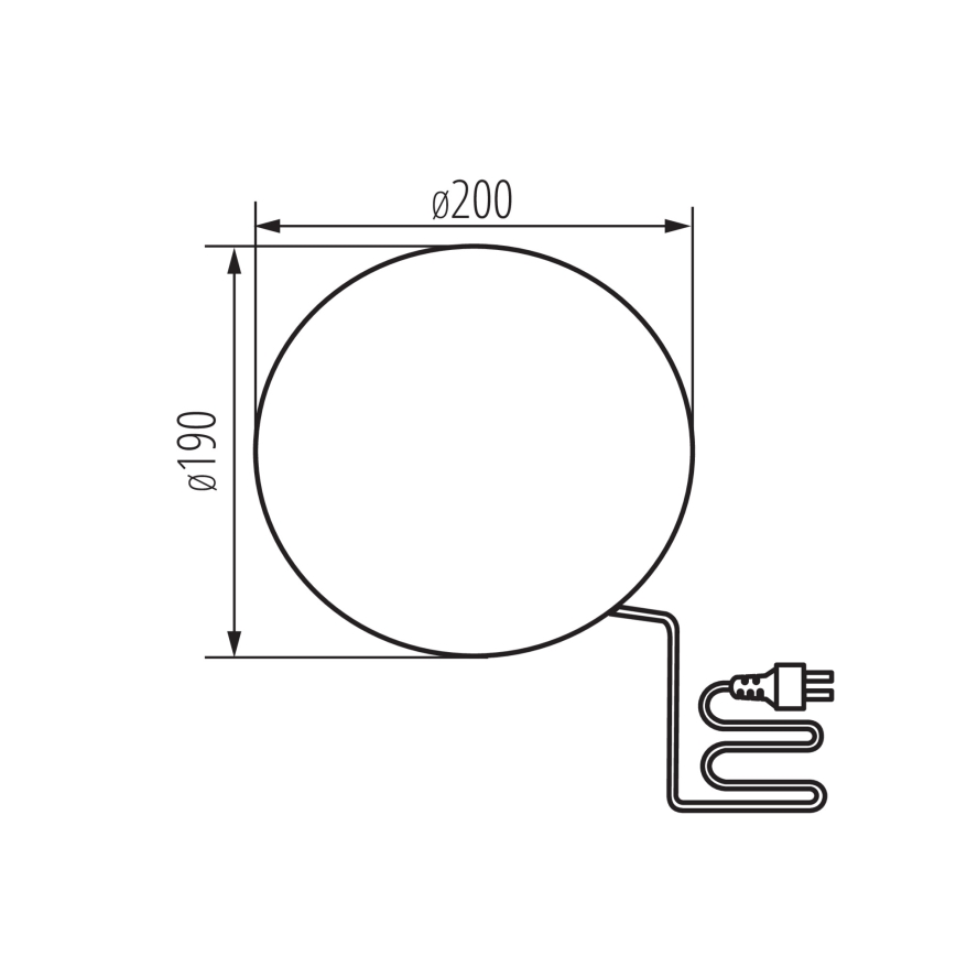 Εξωτερικό φωτιστικό STONO 1xE27/15W/230V Ø 20 cm IP65