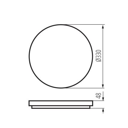 LED φωτιστικό οροφής VARSO LED/22/30W/230V 3000/4000/6500K διάμετρος 33 cm IP54