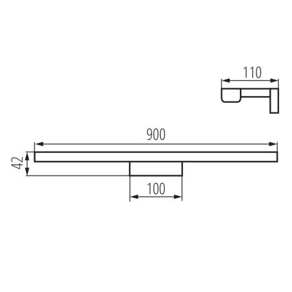 Φωτιστικό μπάνιου LED για καθρέφτη ASTEN LED/15W/230V IP44 γυαλιστερό χρώμιο