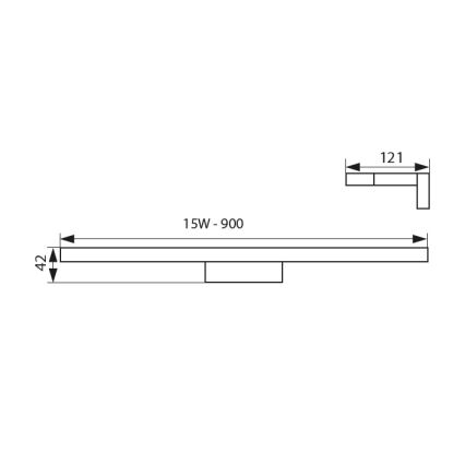 Φως καθρέφτη μπάνιου LED LED/15W/230V IP44